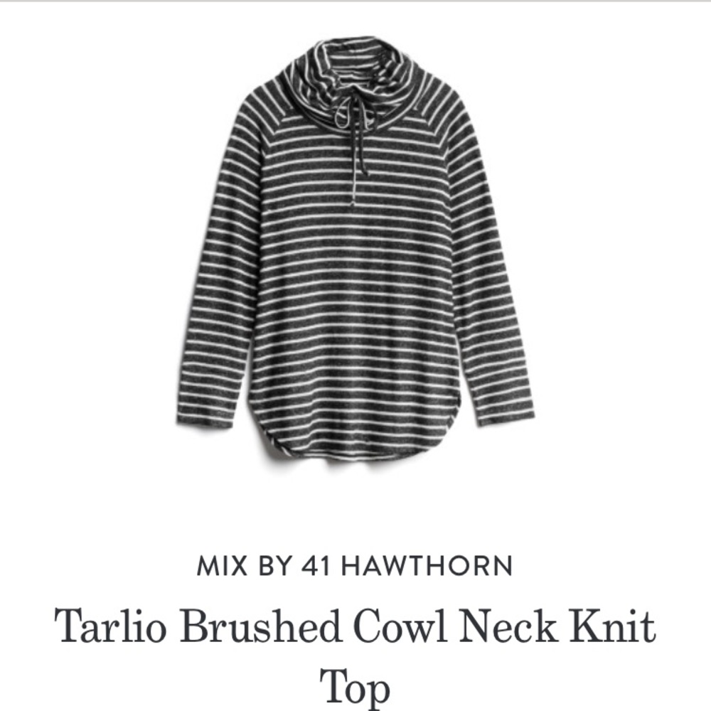 Cowl neck knit top